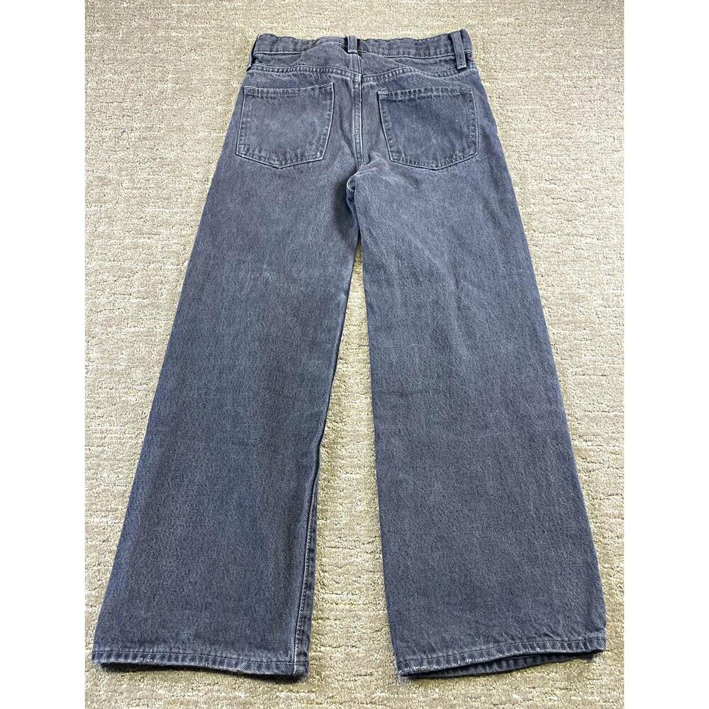 Old Navy Girl High Rise Baggy Wide-Leg built in toughBlack Cotton Jeans Size 10